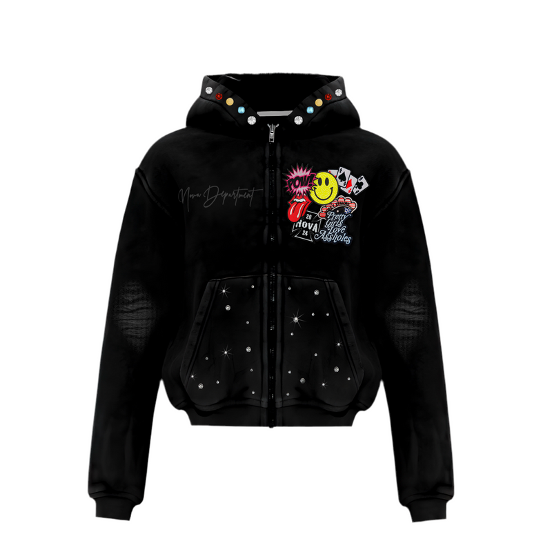 EMBROIDERED ZIPUP HOODIES
